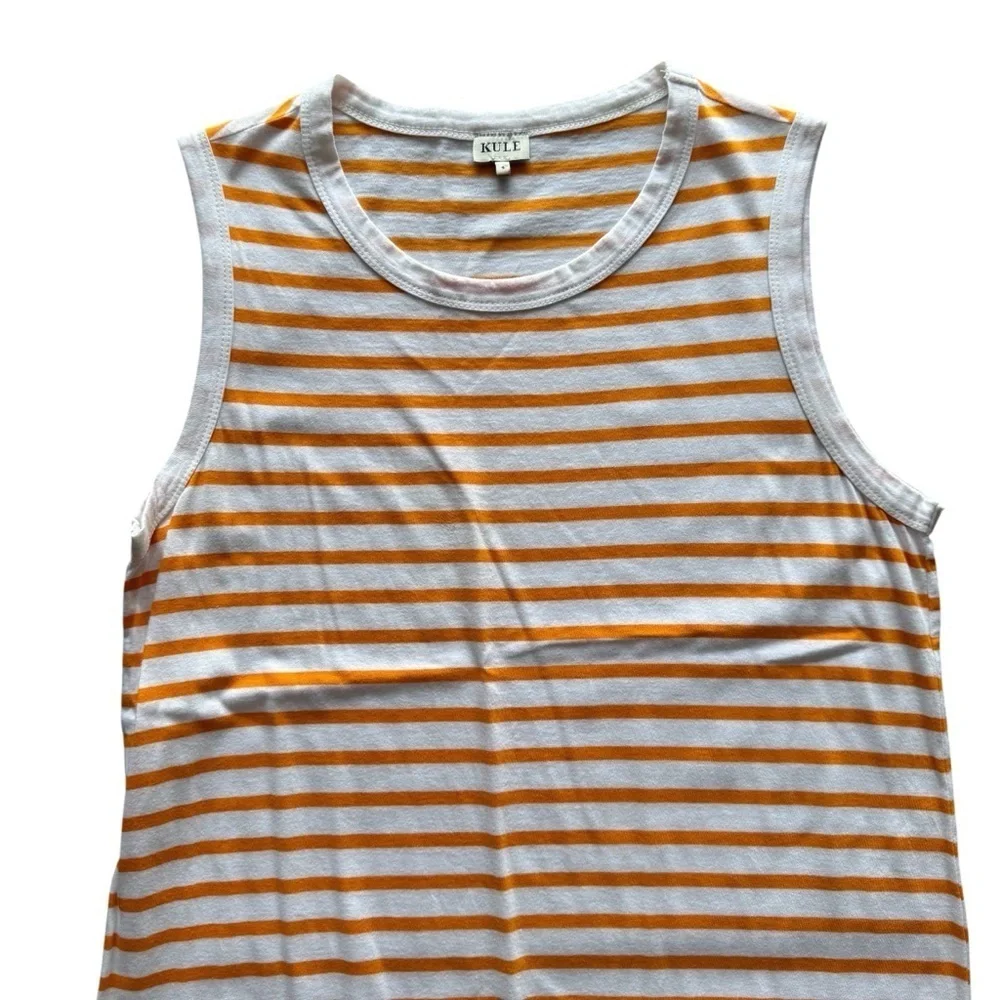 KULE Orange and White Striped Maxi Dress